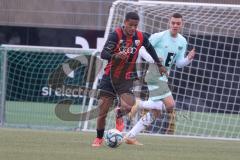 Bayernliga Nord - Saison 2024/25 - FC Ingolstadt 04 II - DJK Ammerthal - Micah Ham (Nr.25 - FCI U21) - Oleksii Ohurtsov blau Ammerthal - Foto: Meyer Jürgen