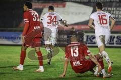 Toto-Pokal; 
Türkgücü München - FC Ingolstadt 04; Tor Jubel Treffer Lukas Fröde (34, FCI) Ryan Malone (16, FCI)