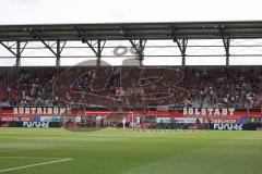 3. Fußball-Liga - Saison 2022/2023 - FC Ingolstadt 04 - SpVgg Bayreuth - Südkurve - Fans - Schanzer - Tribüne - Foto: Meyer Jürgen