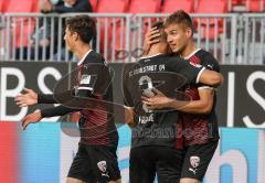 2.BL; SV Sandhausen - FC Ingolstadt 04 - Tor Jubel Filip Bilbija (35, FCI) Merlin Röhl (34, FCI) Dominik Franke (3 FCI)