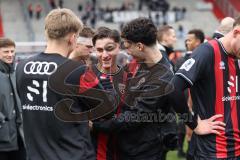 3. Liga; FC Ingolstadt 04 - SV Sandhausen; Emre Gül (5, FCI) Benjamin Kanuric (8, FCI) Davide Sekulovic (33, FCI)