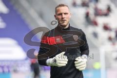 3. Liga; Erzgebirge Aue - FC Ingolstadt 04; Torwart Marius Funk (1, FCI) vor dem Spiel