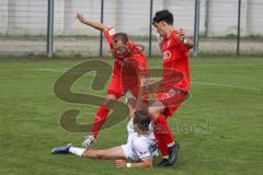 A-Junioren - Bundesliga Süd Fc Ingolstadt 04 - Eintracht Frabkfurt -  Brunner Felix #19 rot FCI - Sekulovic Davide rechts rot FCI - Foto: Meyer Jürgen