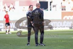 3. Liga; FC Ingolstadt 04 - SV Waldhof Mannheim; vor dem Spiel Cheftrainerin Sabrina Wittman (FCI) mit Co-Trainer Julian Kolbeck (FCI)