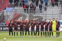 2.BL; FC Ingolstadt 04 - FC ST. Pauli; Gedenlminute für Ukraine