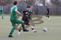 Kreisliga - Saison 2023/24 - FC Fatih Ingolstadt - SV Denkendorf - Stefan Petz grün Denkendorf - Erdogan Nasufaj schwarz Fatih - Foto: Meyer Jürgen