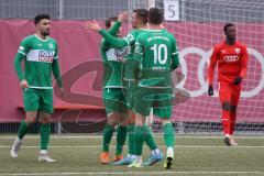 Freundschaftsspiel - Saison 2022/2023 - FC Ingolstadt 04 - VFB Eichstätt - Der 0:1 Führungstreffer durch Lamprecht Florian grün Eichstätt - jubel - Foto: Meyer Jürgen