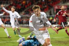 2.BL; 1. FC Nürnberg - FC Ingolstadt 04; Tor Jubel Treffer Dennis Eckert Ayensa (7, FCI) Torwart Mathenia Christian (26 , 1.FCN)