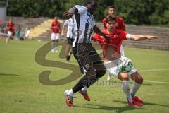 *Bayernliga Nord - Saison 2026/27 - FC Ingolstadt 04 II - FSV Stadeln - Omotolani Sherif Oladosu (Nr.15 - FCI II) - Luca Pulkrabek rot Stadeln - Foto: Meyer Jürgen