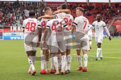 3. Liga; FC Ingolstadt 04 - SpVgg Unterhaching; Tor Jubel Treffer 3:0 Lukas Fröde (34, FCI) Jannik Mause (7, FCI) Ryan Malone (16, FCI) Felix Keidel (43, FCI) Bryang Kayo (48, FCI) Daouda Beleme (9, FCI)