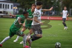 Landesliga - Saison 2026/27 - SV Manching - SC Cosmos Aystetten - Öxler Romeo (Nr.17 - SV Manching) - Hanrieder Elija weis Aystetten - Foto: Meyer Jürgen