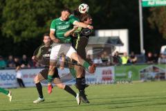 Kreisliga - Saison 2023/24 - Relegation zur BZL - FC Gerolfing - SVA Palzing - Flaur Bashota grün Gerolfing Kilian Oberprieler schwarz Palzing - Bastian Heigl grün Gerolfing mitte - Foto: Meyer Jürgen