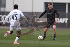 3. Liga - Testspiel - Saison 2025/26 - FC Ingolstadt 04 - SSV 1846 Ulm - Tomislav Bagaric (Nr.49 - FCI) - Streli Mamba (Nr.45 - SSV Ulm) - Foto: Meyer Jürgen