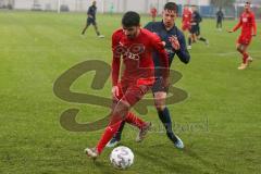 Bayernliga Süd - Saison 2021/2022 - FC Ingolstadt 04 II - TSV 1860 München II - Karaogul Ishak (#15 FCI) - Gresler Maxim #3 blau München - Foto: Meyer Jürgen