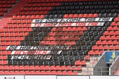 3. Liga - FC Ingolstadt 04 - 1. FC Saarbrücken - Spruchband Choreo Fans