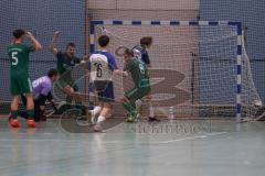 Hallenturnier Ingolstadt Nord - Saison 2024/25 - FC Geisenfeld - TSV Etting - Treffer für Geisenfeld Jonas Lehmair grün Geisenfeld - jubel -  - Filip Festner Torwart Etting - Foto: Meyer Jürgen