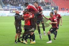 3.Liga - Saison 2022/2023 - FC Ingolstadt 04 -  - SV Waldhof-Mannheim - Tobias Bech (Nr.11 - FCI) trifft zum 1:0 Führungstreffer - Jubel - Foto: Meyer Jürgen