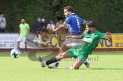 Kreisklasse - Saison 2022/2023 - TSV Ingolstadt Nord - FC Grün Weiss Ingolstadt - Abderahim Zerbane blau TSV Ing.Nord - Simar Akaydin grün-grün weiss Ingolstadt - Foto: Meyer Jürgen