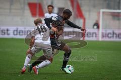 3. Liga - Saison 2026/27 - FC Ingolstadt 04 - SV Wehen Wiesbaden - Joseph Ganda (Nr.16 - FCI) - Donny Bogicevic (Nr.8 - Wehen/Wiesbaden) - Foto: Meyer Jürgen