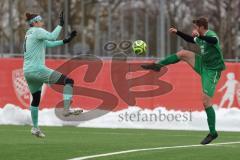 AUDI - Schanzer Amateurcup - Finale -  2026  - SV Hundszell - SV Denkendorf - Matthias Pickl grün Denkendorf - Gabriel Hägel TW Hundszell - Foto: Meyer Jürgen