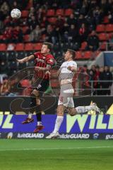 3. Liga; FC Ingolstadt 04 - FSV Zwickau; Kopfballduell, Calvin Brackelmann (17, FCI) König Ronny (15 FSV)