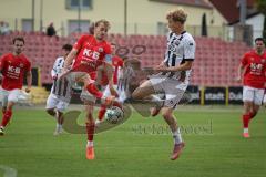 Bayernliga Nord - Saison 2026/27 - FC Ingolstadt 04 II - ASV Cham - Patrick Bachmann (Nr.11 - FCI II) - Felix Voigt rot Cham - Foto: Meyer Jürgen