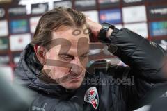 3. Liga; FC Ingolstadt 04 - Erzgebirge Aue; Niederlage nach dem Spiel Interview Cheftrainer Rüdiger Rehm (FCI)