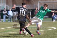 U19 - Nachwuchsliga -  - Saison 2024/25 - FC Ingolstadt 04 - 1. FC Schweinfurth - Baran Berk rot FCI - Niklas Schusser grün Schweinfurth  - Foto: Meyer Jürgen