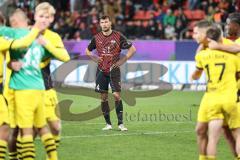 3. Liga; FC Ingolstadt 04 - Borussia Dortmund II; Spiel ist aus, Unentschieden 0:0, Lukas Fröde (34, FCI) enttäuscht