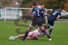 Bezirksliga - Saison 2025/26- TSV Gaimersheim - SpVgg Kammerberg - Dennis Hüttinger (Nr.7 - TSV Gaimersheim) - Thomas Eichenseer blau Kammerberg #6 - Christof Pihale blau Kammerberg #2  - Foto: Meyer Jürgen