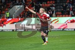 3. Liga; FC Ingolstadt 04 - Hallescher FC; Tor Jubel Treffer Tobias Bech (11, FCI) 1:0