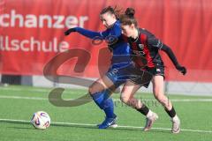 ***2. Bundesliga Frauen - Saison 2025/26 - FC Ingolstadt 04 Frauen - SV Meppen - Hagg Sarah blau Meppen  - Emma Kusch (Nr.9 - FC Ingolstadt Frauen I) - Foto: Meyer Jürgen