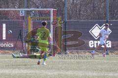 U17 DFB-Nachwuchsliga - Saison 2024/25 - FC Ingolstadt 04 - TSG Hoffenheim - Der 2:2 Ausgleichstreffer durch Maximilian Meyer weiss FCI  - Darijo Ebert Torwart Hoffenheim - jubel - Foto: Meyer Jürgen