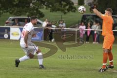 Kreisklasse - Saison 2023/2024 - TSV Großmehring - SV Buxheim - Maximlian Förstl Torwart Großmehring  Großmehring - Alex Libeg weiß Buxheim - Foto: Meyer Jürgen