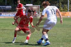 Kreisliga - Saison 2022/2023 - Türk.SV Ingolstadt - DJK Ingolstadt - Tom Staudenmeyer weiss DJK Ingolstadt - Eray Genc rot Türk.SV Ingolstadt - Foto: Meyer Jürgen