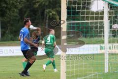 Bezirksliga - Saison 2023/2024 - SV Manching  - SpVgg Kammerberg - Der 1:0 Führungstreffer durch Fabian Neumayer (Nr.9 - SV Manching) -  jubel - Martin Schneider Torwart Kammerberg - Foto: Meyer Jürgen