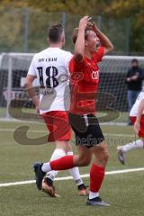 2023_10_28 - Bayernliga Nord - Saison 2023/24 - FC Ingolstadt 04 II - ASV Cham - Moritz Wiezorrek (Nr.15 - FCI U21) -  ärgert sich - enttäuscht -  - Foto: Meyer Jürgen