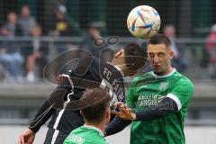 2023_10_21 - Kreisliga - Saison 2023/24 - FC Gerolfing - FC Fatih Ingolstadt - Akif Abasikeles schwarz Fatih - Quirin Nuber grün Gerolfing - Foto: Meyer Jürgen