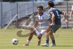 Bayernliga Nord - Saison 2025/26 - FC Ingolstadt 04 II - SV Weiden - Can Paylan (Nr.13 - FC Ingolstadt II) - Lummer Michael grau Weiden - Foto: Meyer Jürgen