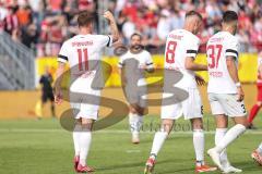 Toto-Pokal Finale; Würzburger Kickers - FC Ingolstadt 04; Tor Jubel Treffer Sebastian Grönning (11, FCI) Benjamin Kanuric (8, FCI) Pascal Testroet (37, FCI)