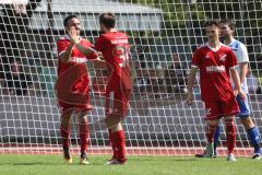 Relegation - Saison 2022/2023 - TSV Baar/Ebenhausen - TV Münchsmünster - Der 1:1 Ausgleichstreffer durch Fabian Müller rot Ebenhausen - Jubel - Ferdinand Heissler
 rot #31 Ebenhausen - - Foto: Meyer Jürgen