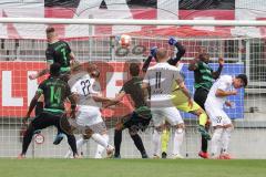 Tumult vor dem Tor, Torwart Fabijan Buntic (24, FCI) Ilmari Niskanen (22, FCI) Maximilian Beister (11, FCI) Kehr Robin (7 Fürth) Sarpei Hans Nunoo (14 Fürth) ; FC Ingolstadt 04 - SpVgg Greuther Fürth; 2.BL; Testspiel