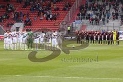 2.BL; FC Ingolstadt 04 - FC ST. Pauli; Gedenlminute für Ukraine