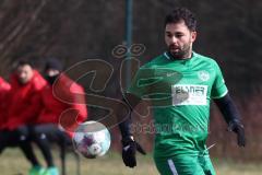 Freundschaftsspiel - Türk SV Ingolstadt - SV Manching - Saison 2023/23 - Abdel Abou-Khalil grün Manching - Foto: Meyer Jürgen