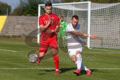 Bayernliga Süd - Saison 2021/2022 - FC Ingolstadt 04 II - TSV 1865 Dachau - Stefan Vötter weiss Dachau - Gashi Egson (#7 FCI) - Foto: Meyer Jürgen