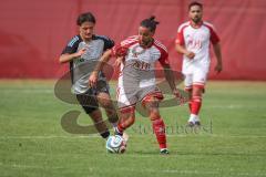 Kreisliga- Saison Saison 2026/27 -  SV Türkisch Ingolstadt - TSV Ober./Unterhaunstadt - Osman Tarik Camdal weiss Türkisch - Cem Hezer grau Ober./Unterh.stadt  - Foto: Meyer Jürgen