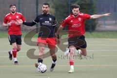 Bezirksliga - 2022/2023 - FC Fatih Ingolstadt - SpVgg Feldmoching - Akif Abasikeles schwarz Fatih Ing - Dogukan Numcu rot Feldmoching - - Foto: Meyer Jürgen