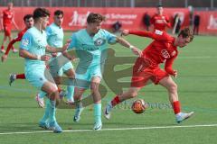 A-Junioren Bundesliga  - Saison 2023/24 - A-Junioren - FC Ingolstadt 04 - TSV 1860 München - Simon Pichlmeier (Nr.21 - FC Ingolstadt 04 A-Jugend) - Fuchs Finn blau München - Foto: Meyer Jürgen