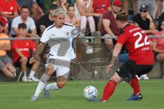 Toto Pokal - Saison 2022/2023 - SpVgg Heßdorf - FC Ingolstadt 04 - Thomas Rausch (Nr.45 - FCI) - Maximilian Kundt (Nr.22 - SpVgg Hessdorf) - Foto: Meyer Jürgen