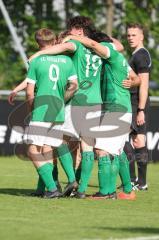 Kreispokal - Saison 2023/24 - FC Gerolfing - BC Attaching -  Der 1:0 Führungstreffer durch - Christian Träsch grün Gerolfing - jubel - XXXXX - Foto: Meyer Jürgen